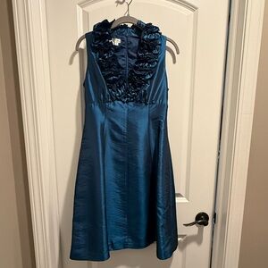 Elegant Blue Sleeveless Dress